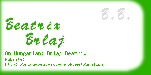 beatrix brlaj business card